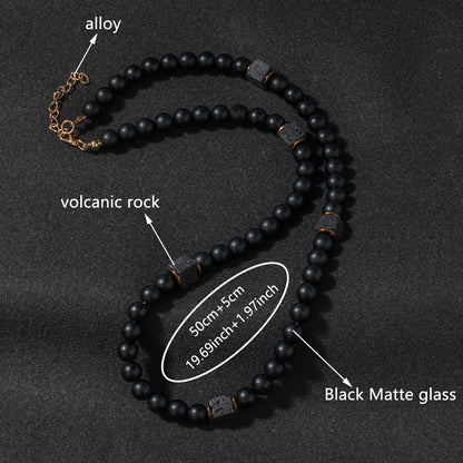 Geometric Bead Chain Necklace