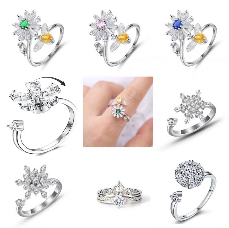 Geometric Bee Rotating Stress Relief Ring