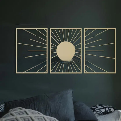 Geometric Black Iron Wall Art Decor