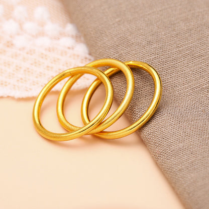 Geometric Brass Gold Plated Ring