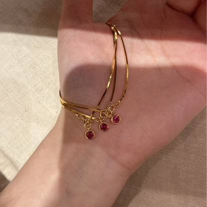 Geometric Bubble Diamond Snake Bone Bracelet