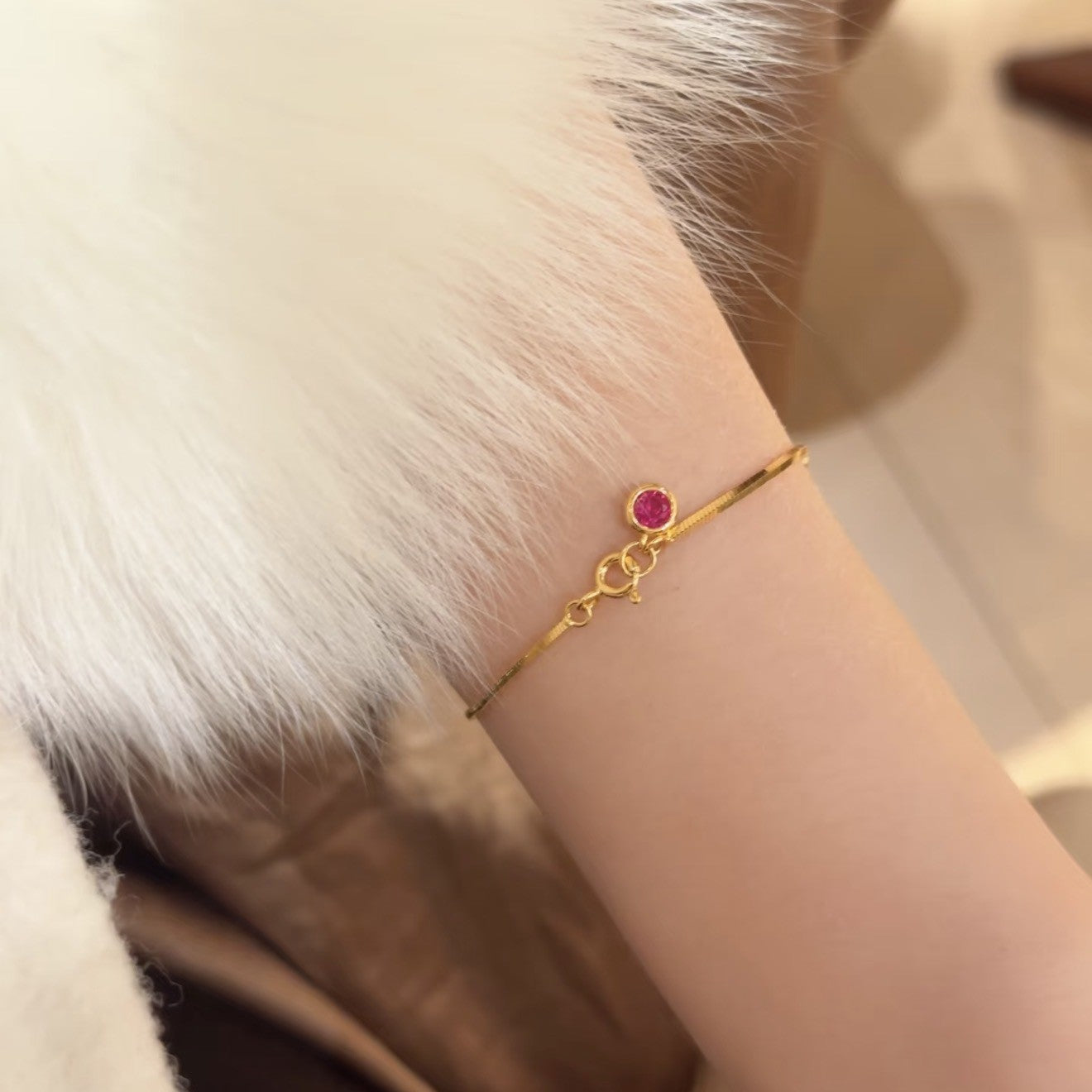 Geometric Bubble Diamond Snake Bone Bracelet