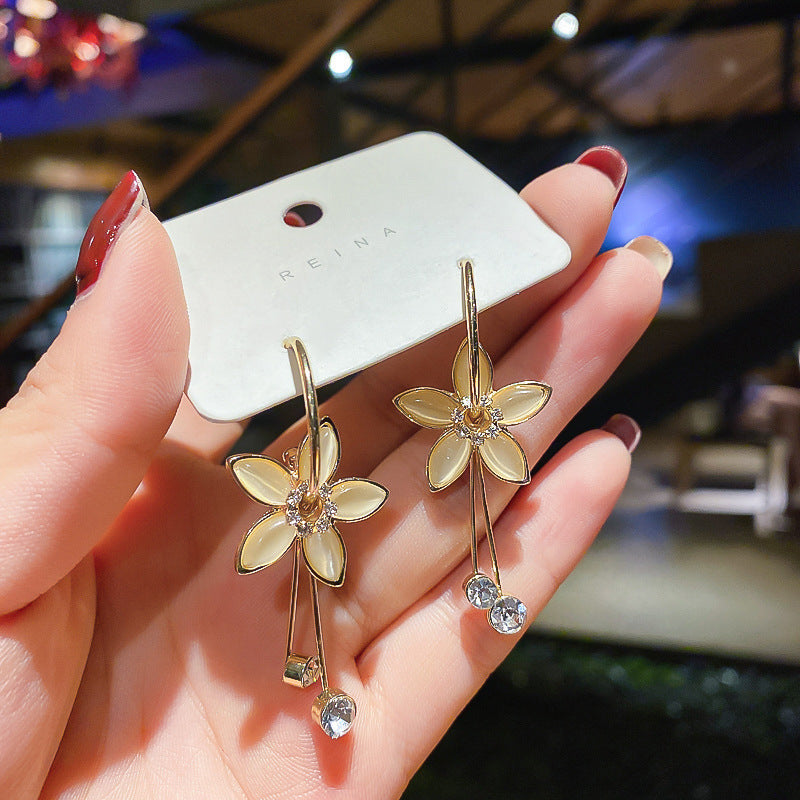 Geometric Cat's Eye Earrings