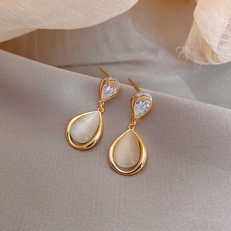 Geometric Cat's Eye Earrings