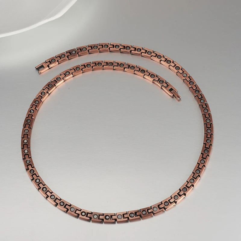 Geometric Copper Choker Necklace