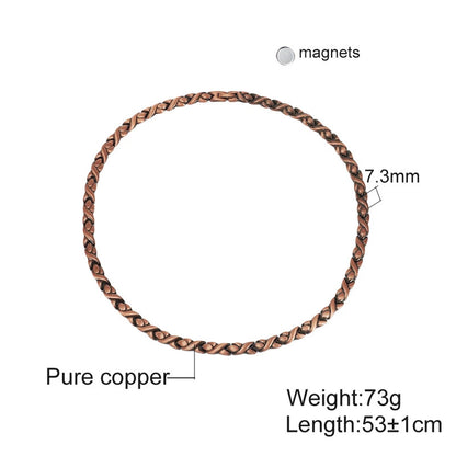 Geometric Copper Choker Necklace