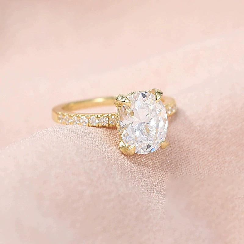 Geometric Copper Zircon Ring
