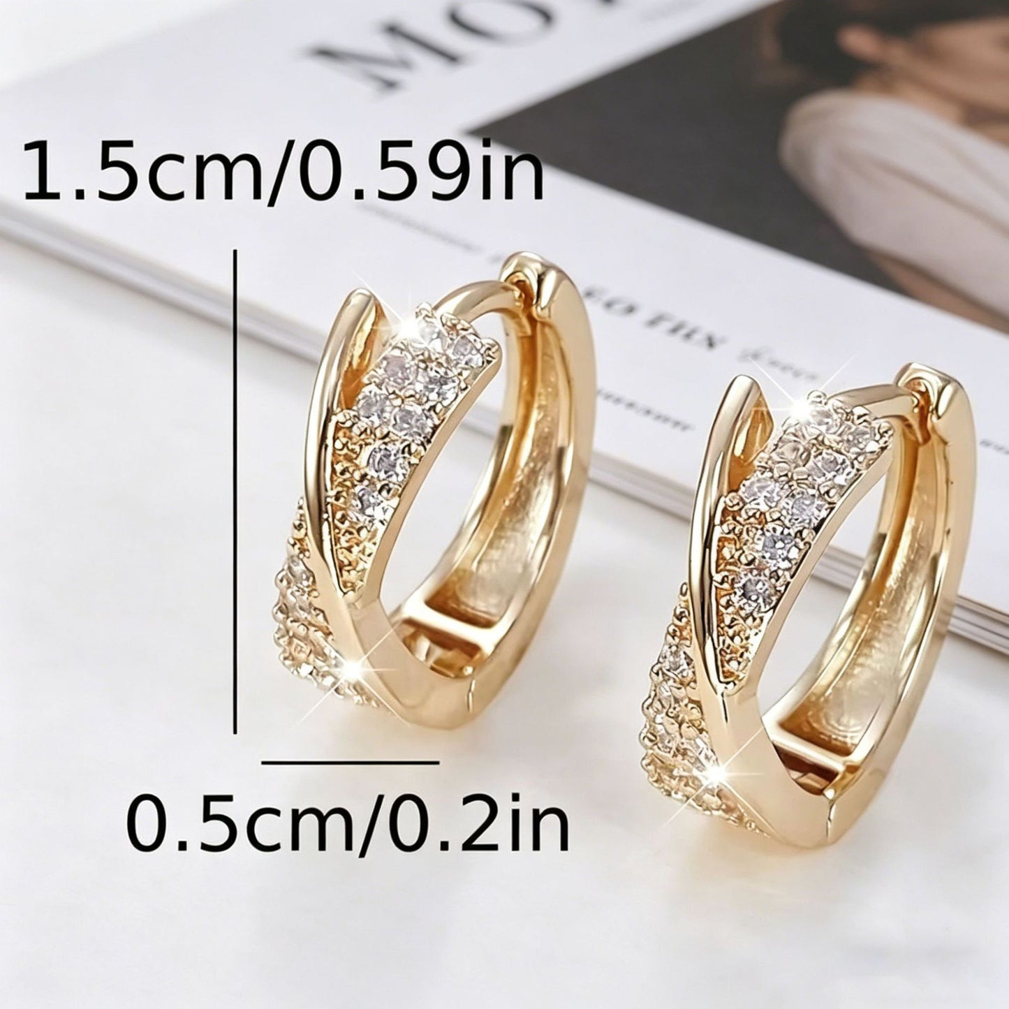 Geometric Cross Hoop Earrings
