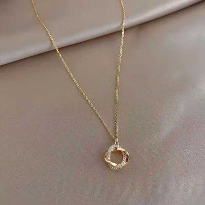 Geometric Cross Rhinestone Adjustable Necklace
