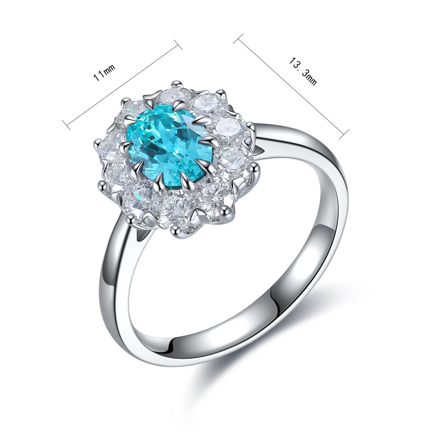 Geometric Cultured Silver Ring