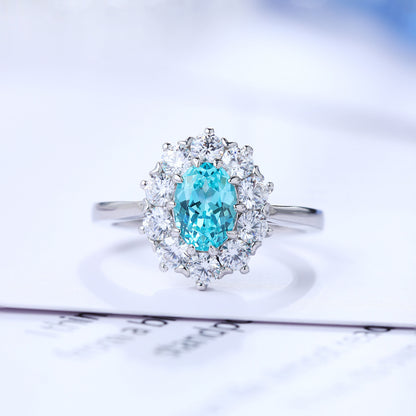 Geometric Cultured Silver Ring