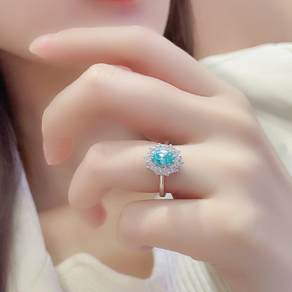 Geometric Cultured Silver Ring