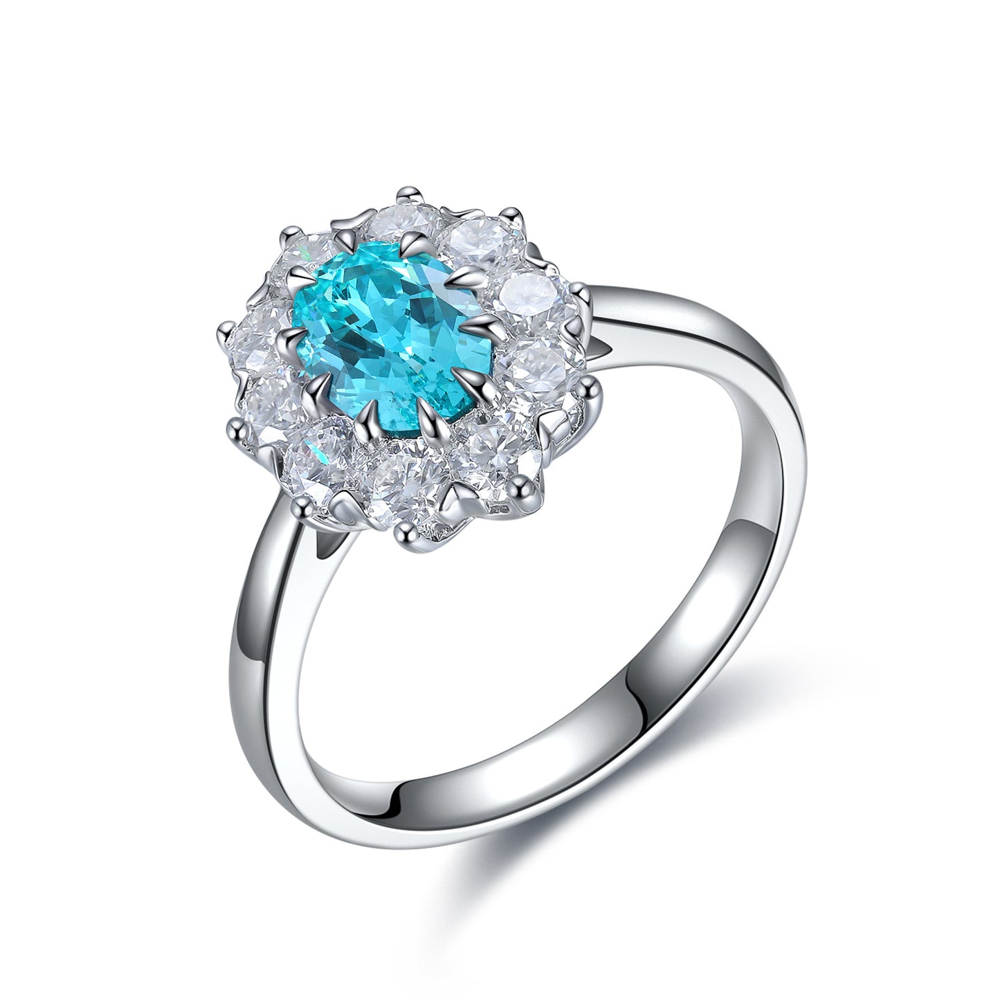 Geometric Cultured Silver Ring
