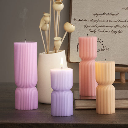 Geometric Cylinder Candle Silicone Mold