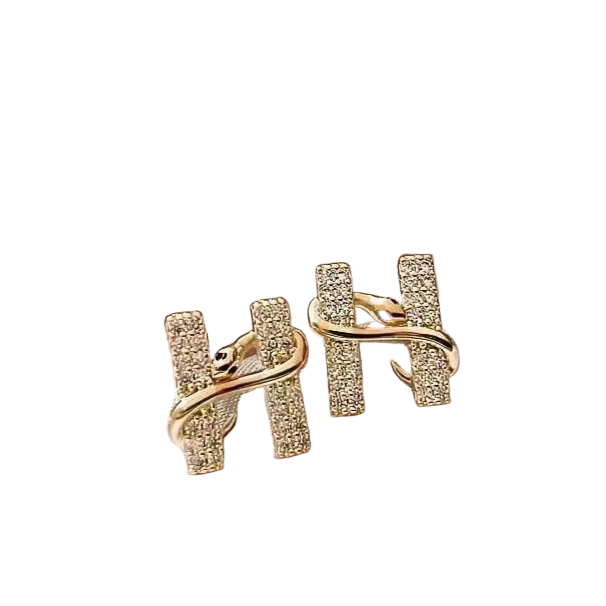 Geometric Diamond Accent Silver Earrings