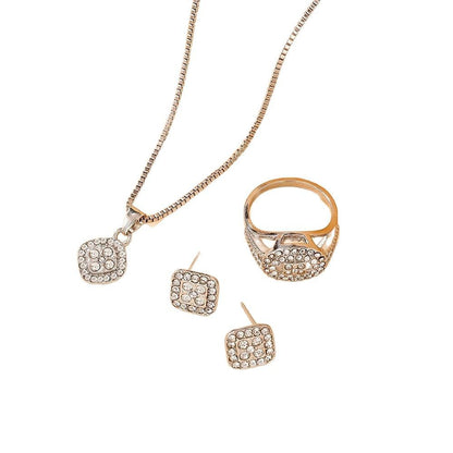 Geometric Diamond-accented Jewelry Set