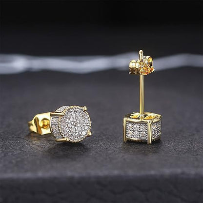 Geometric Diamond Earrings