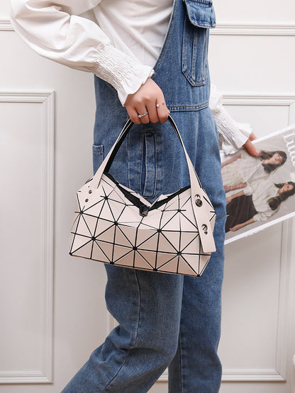 Geometric diamond pattern handbag