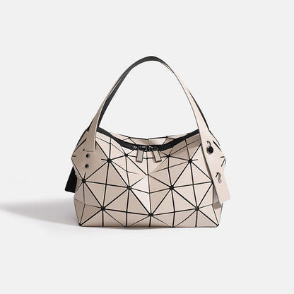 Geometric diamond pattern handbag
