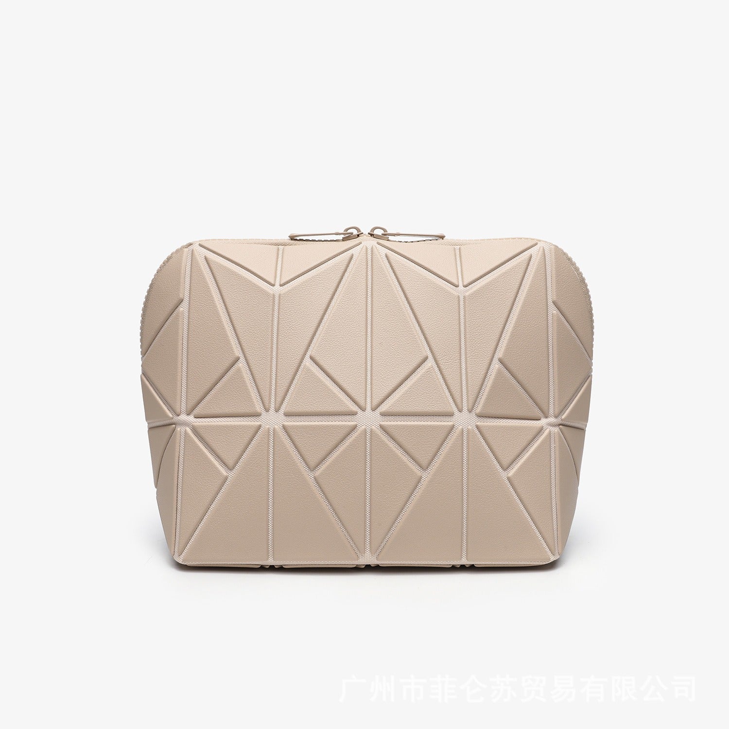 Geometric diamond-shaped makeup bag