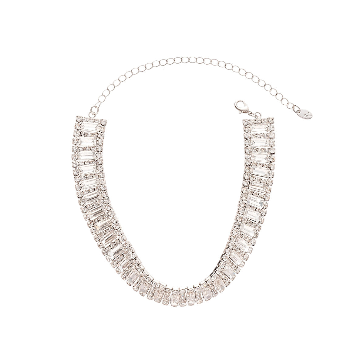Geometric Diamond Square Necklace