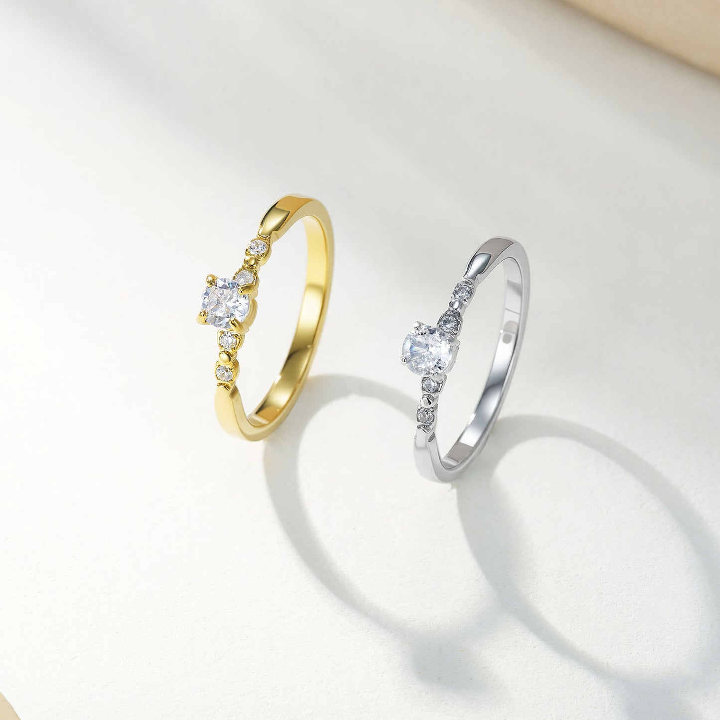 Geometric Diamond Stainless Steel Ring