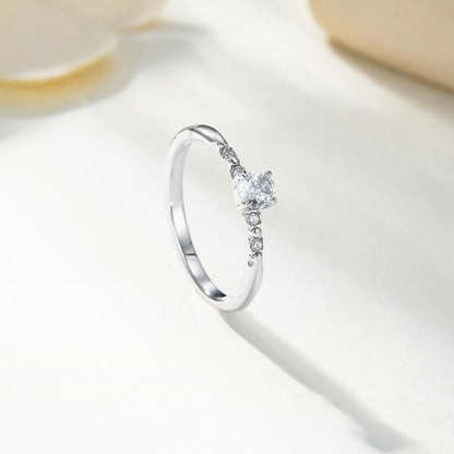 Geometric Diamond Stainless Steel Ring