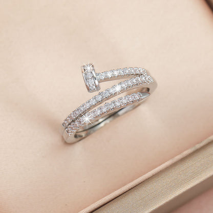 Geometric Dot Rivet Electroplated Copper Ring