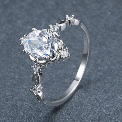 Geometric Electroplated Zircon Ring