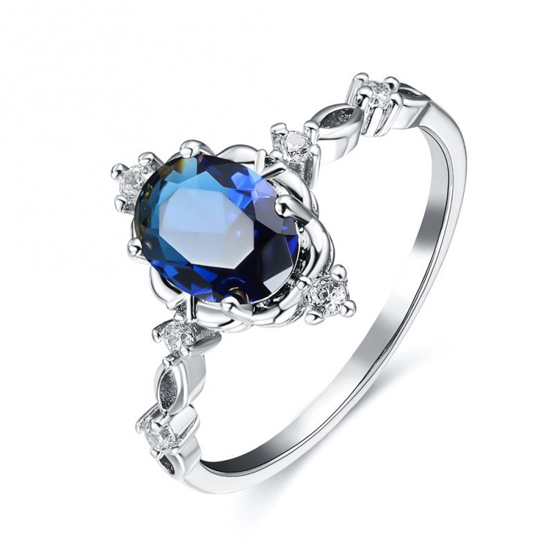 Geometric Electroplated Zircon Ring