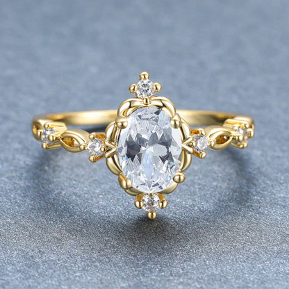 Geometric Electroplated Zircon Ring