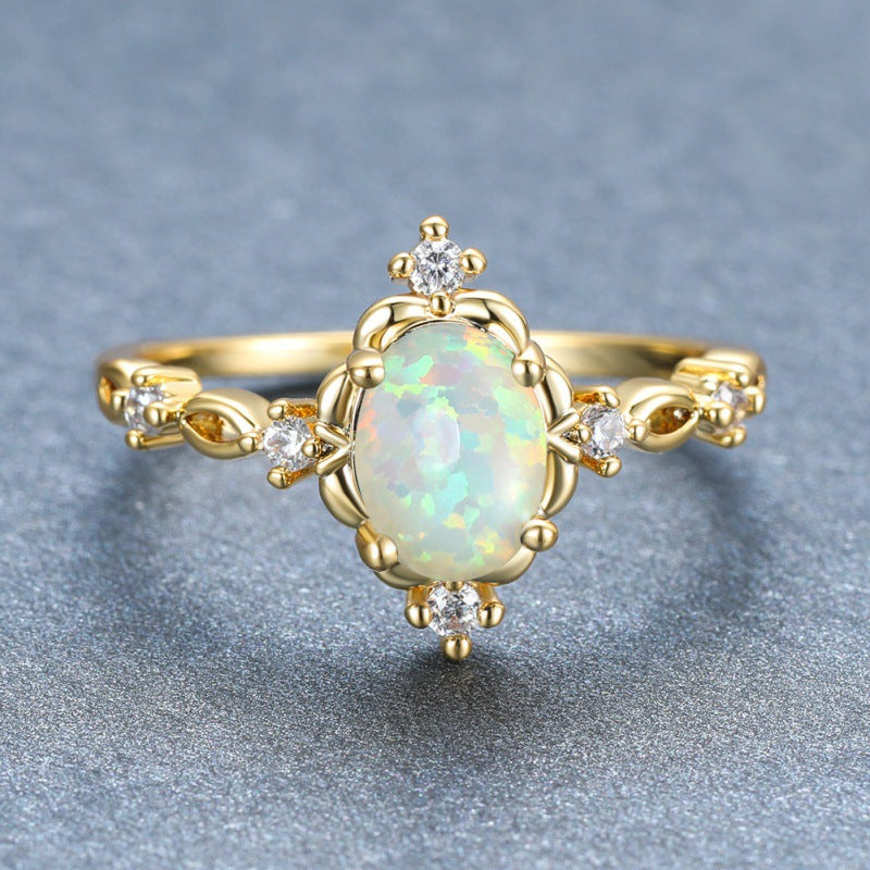 Geometric Electroplated Zircon Ring