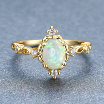 Geometric Electroplated Zircon Ring