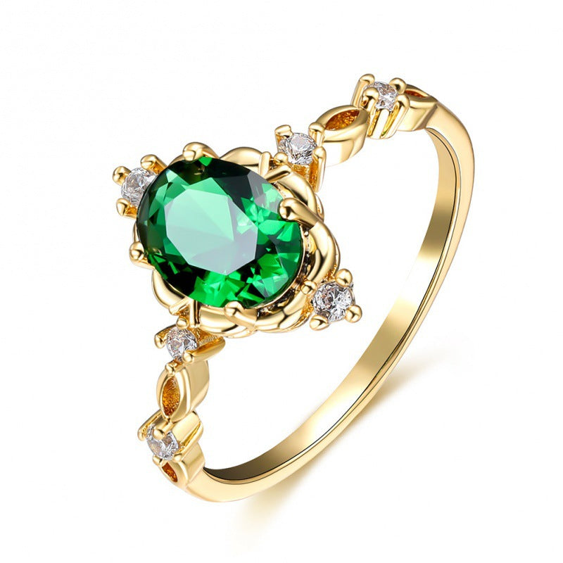 Geometric Electroplated Zircon Ring