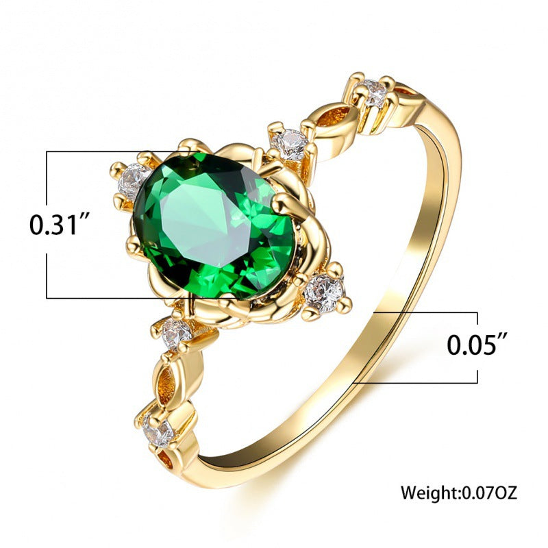 Geometric Electroplated Zircon Ring