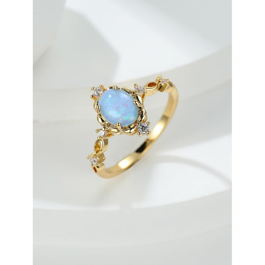Geometric Electroplated Zircon Ring