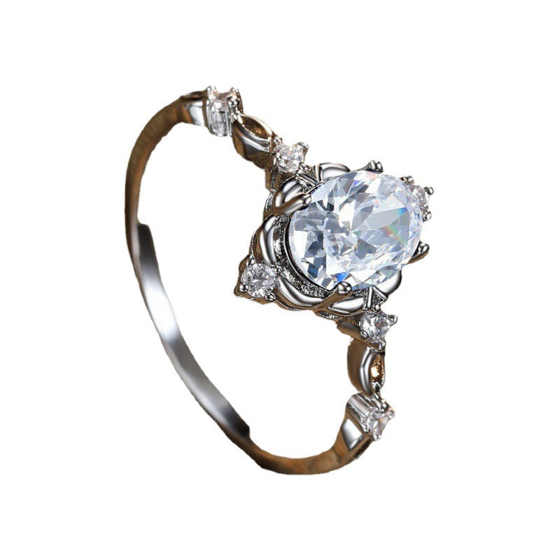 Geometric Electroplated Zircon Ring