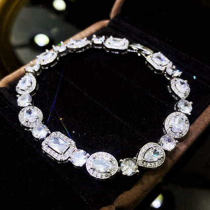 Geometric Floral Diamond Bracelet