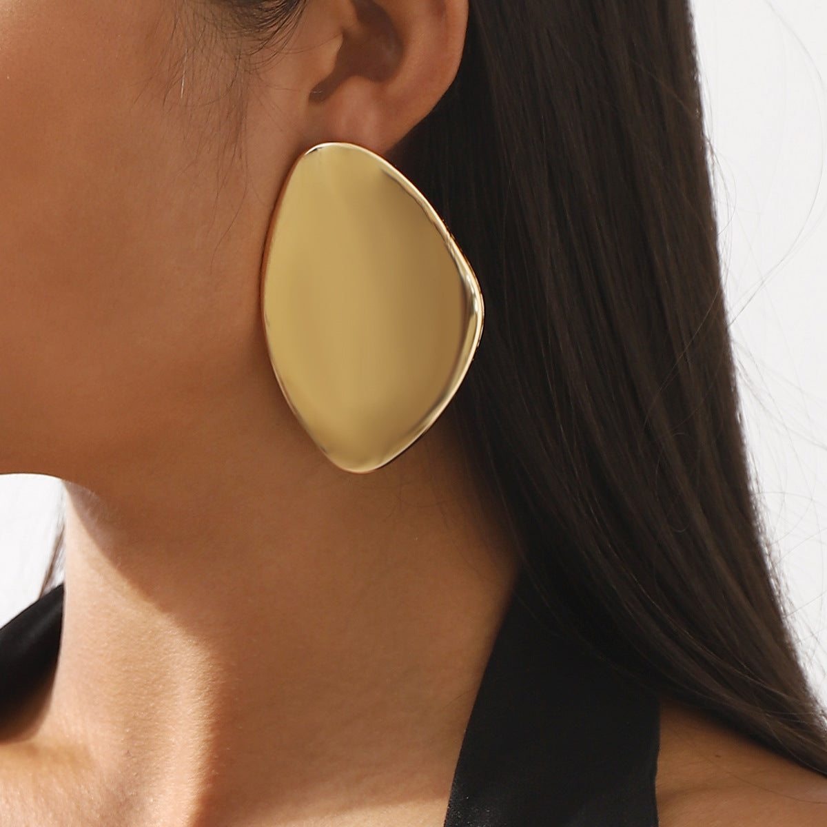Geometric Glossy Asymmetrical Earrings