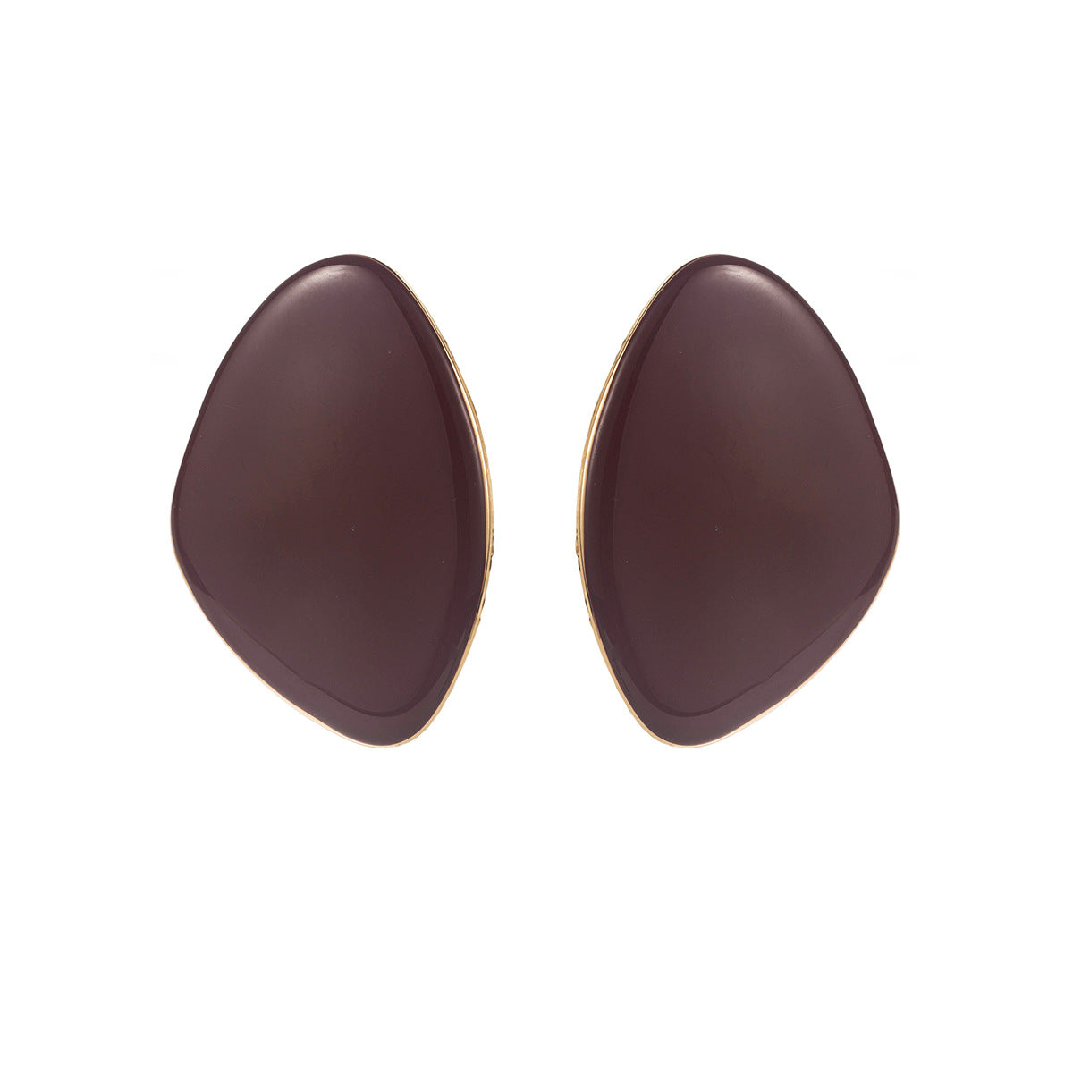 Geometric Glossy Asymmetrical Earrings