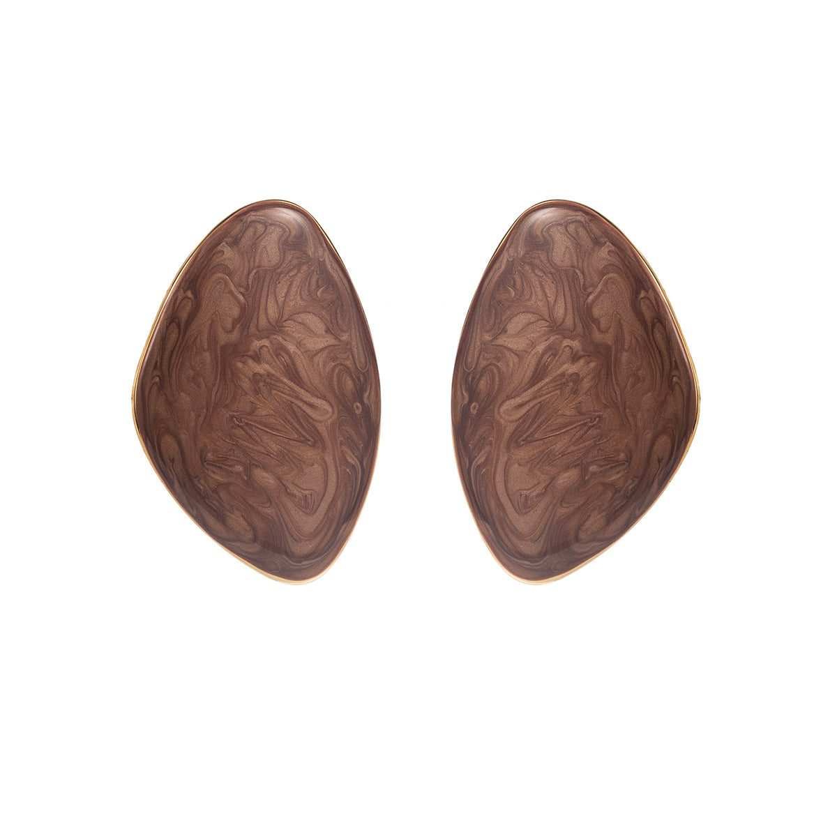 Geometric Glossy Asymmetrical Earrings