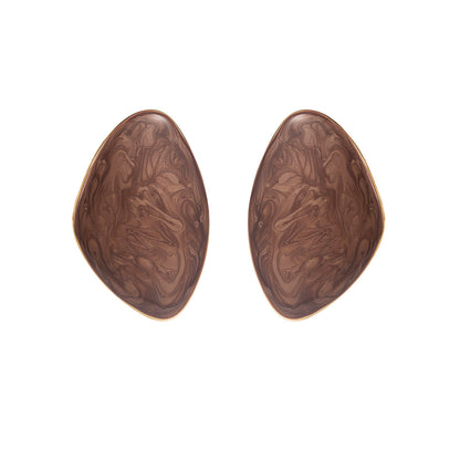 Geometric Glossy Asymmetrical Earrings