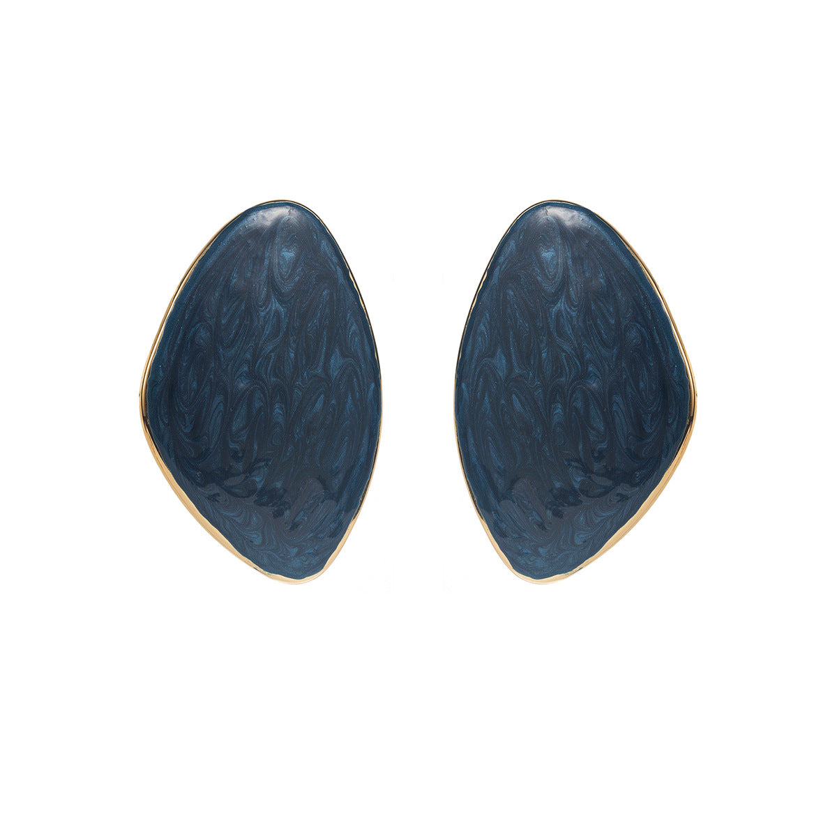 Geometric Glossy Asymmetrical Earrings