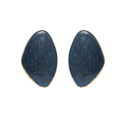 Geometric Glossy Asymmetrical Earrings