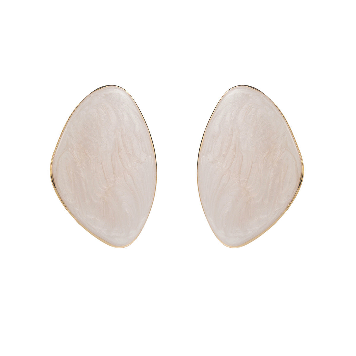 Geometric Glossy Asymmetrical Earrings