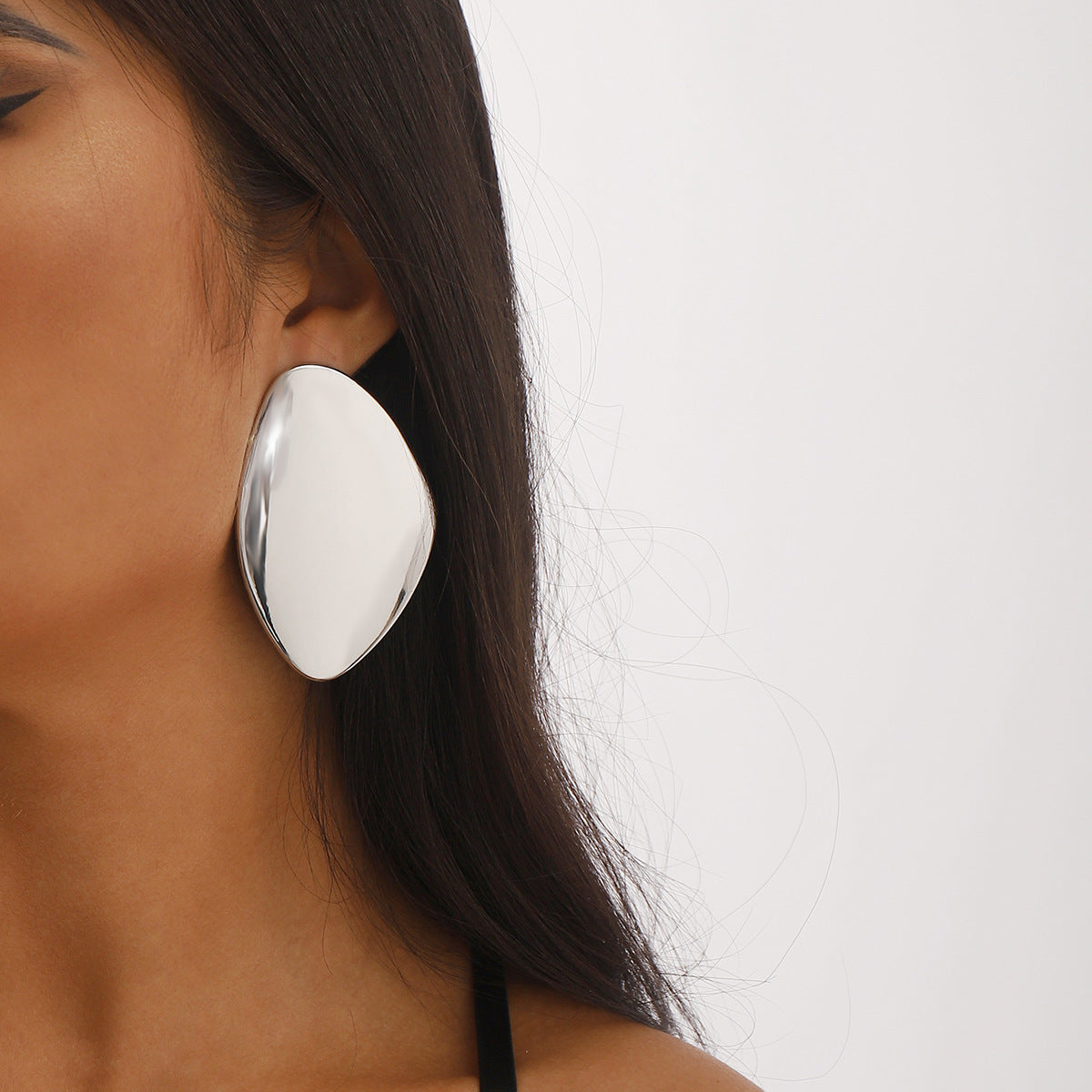 Geometric Glossy Asymmetrical Earrings