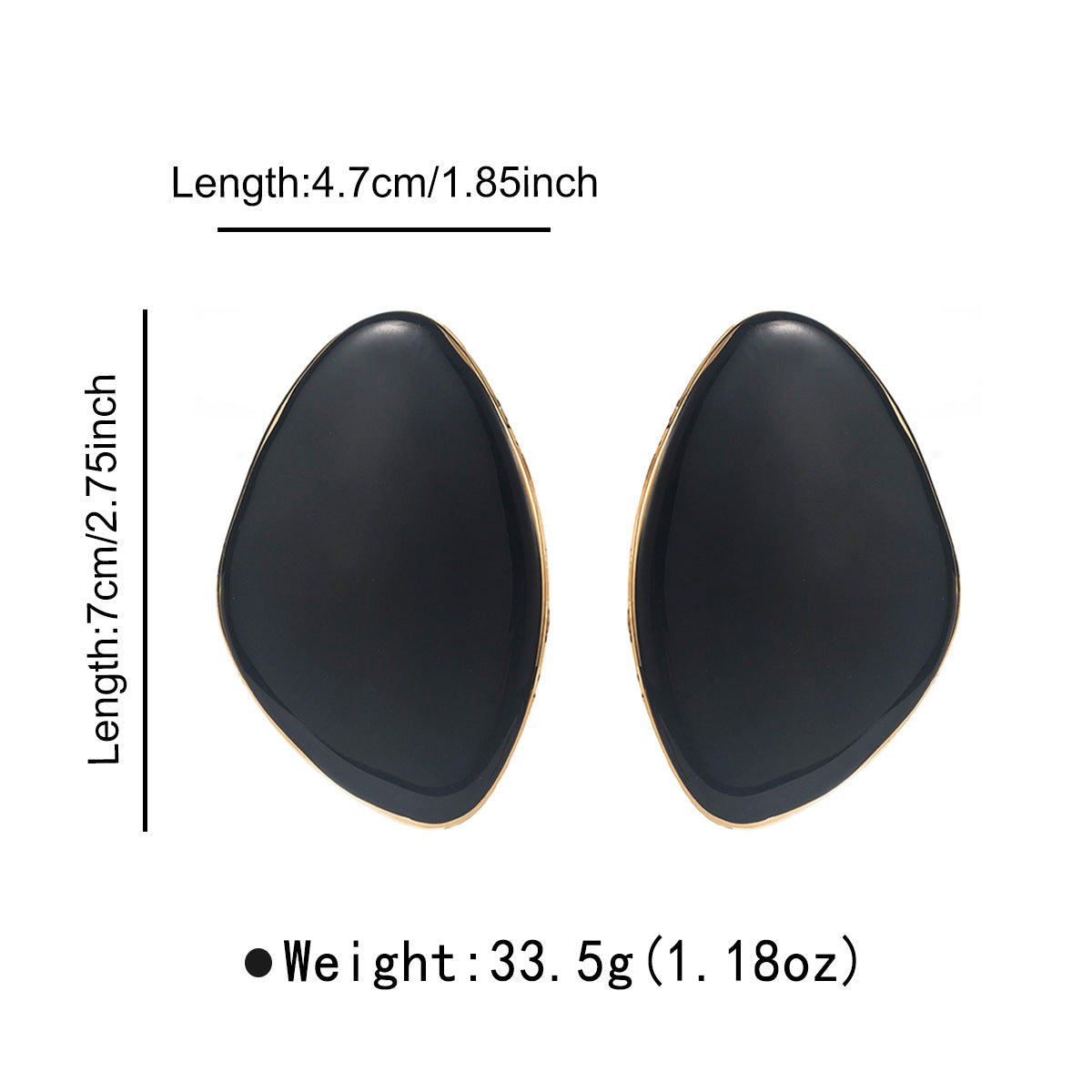 Geometric Glossy Asymmetrical Earrings