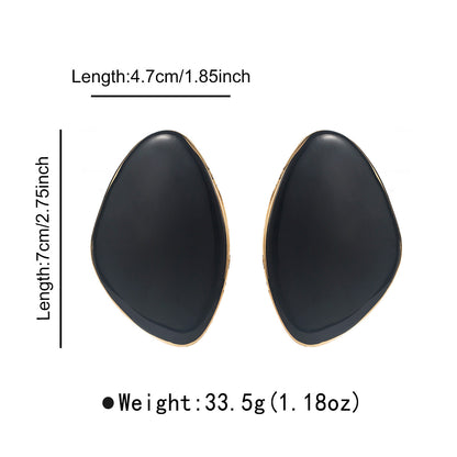 Geometric Glossy Asymmetrical Earrings