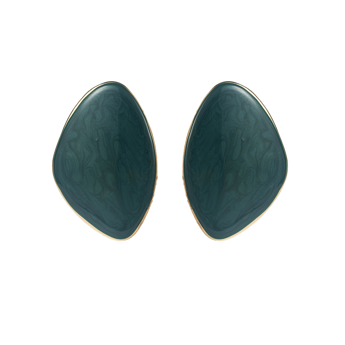 Geometric Glossy Asymmetrical Earrings