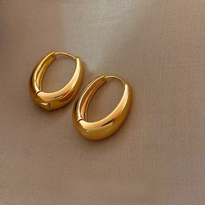 Geometric Gold Electroplated Earrings
